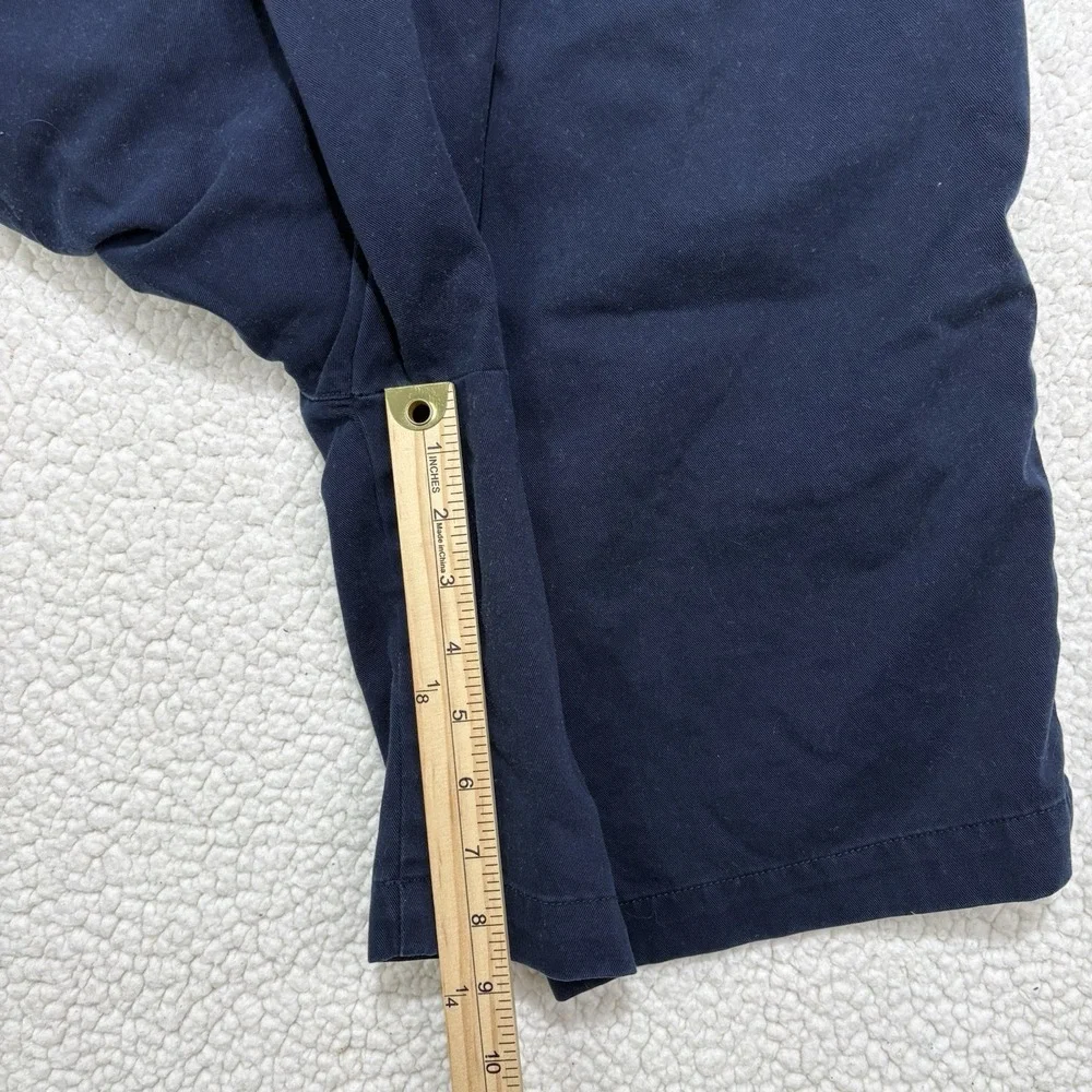 Polo Ralph Lauren Tyler Shorts Mens 36 Navy VTG Pleated Preppy Chino Nautical 9